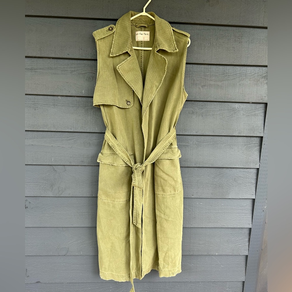 We The Free Olive Trench Coat